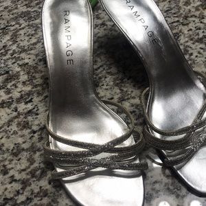 Short rampage silver heels